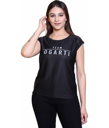 Ogarti Women Lycra Printed Regular Fit Round Neck T-Shirt ( Navy )