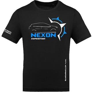 Fastbend Mens Black Printed Cotton Blend Round Neck T-Shirt