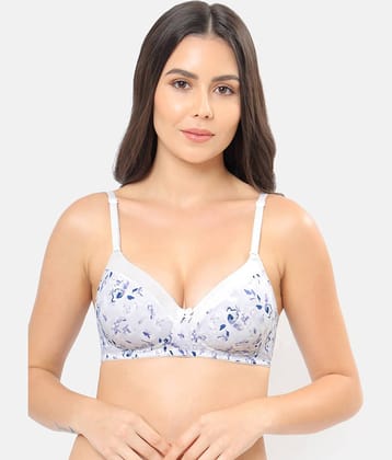 Amante Nylon Heavily Padded Women's Plunge Bra ( White )