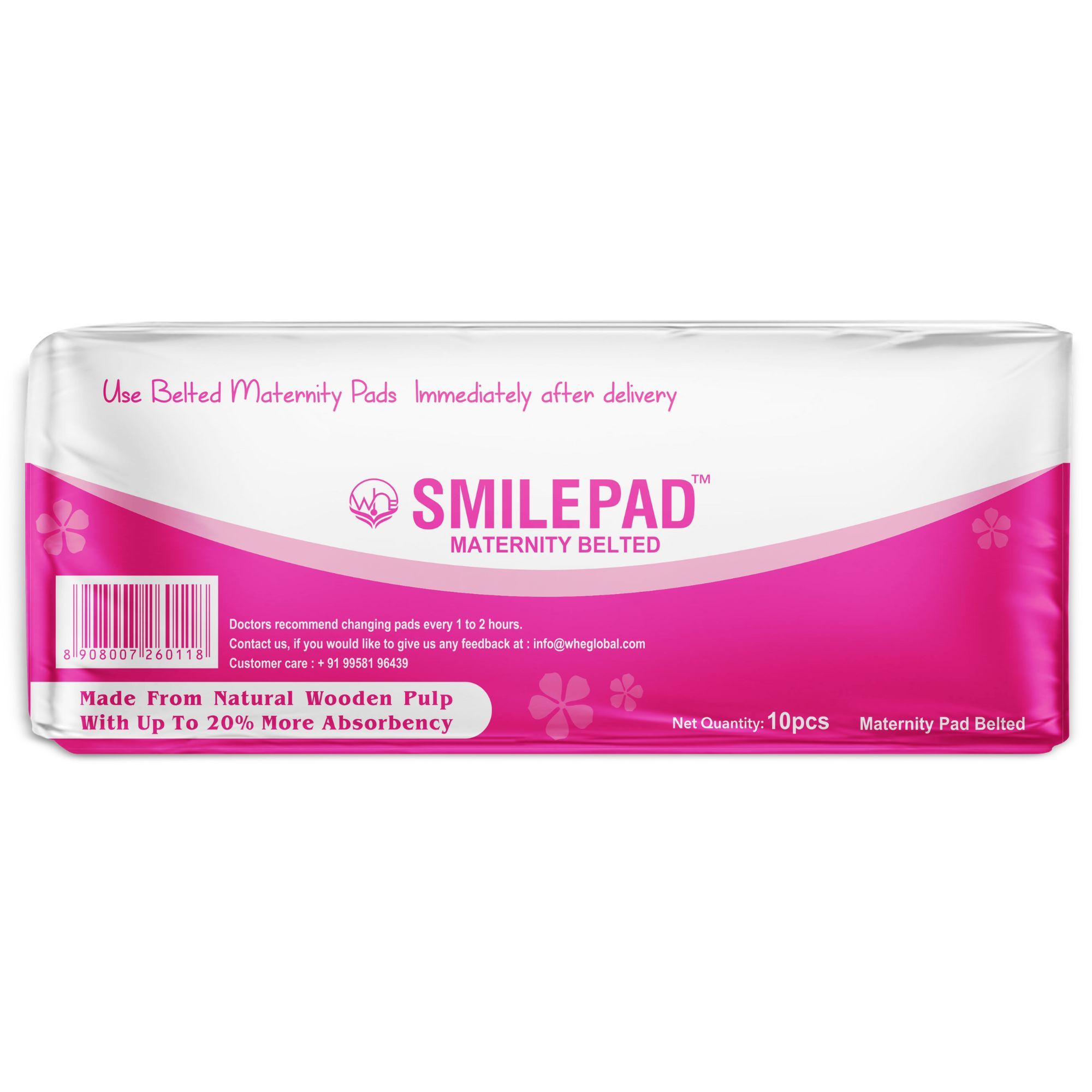 Smilepad Belted Maternity Pads After Delivery for Women | Pack of 10 Postpartum Pads for Heavy Flow