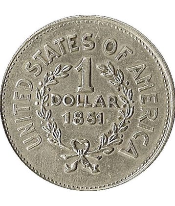 Rare 1 Dollar 1851 USA Coin