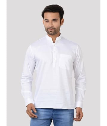 Maharaja - White Cotton Men's Regular Kurta ( Pack of 1 )