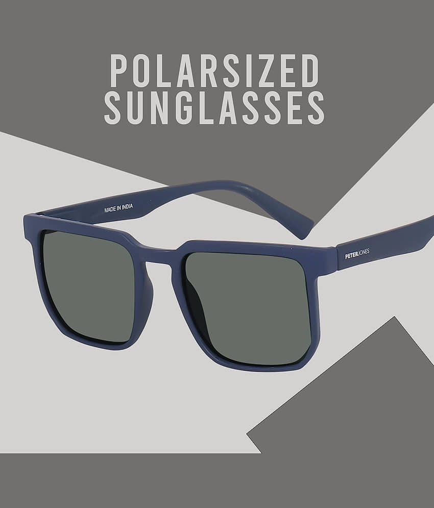 Peter Jones Blue Square Sunglasses ( Pack of 1 )