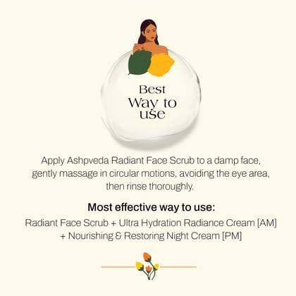 ashpveda Radiant Face Scrub with Fruits & Walnuts