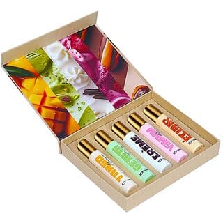 Ossa Gourmand Discovery Set - Tango Mango, Gelato Pista, Creme Vanilla, Yummm Berry, Eclair Caramel Unisex Parfum 5x15ml (75ml) | Long-Lasting Fragrance for Men & Women | Gift Set For All Occasions