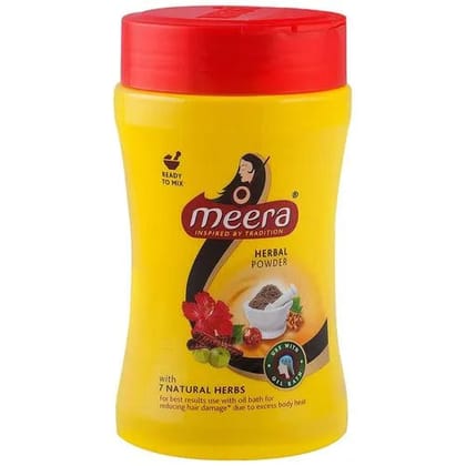Meera Herbal Hair Wash Powder - 7 Natural Herbs, 120 gm 