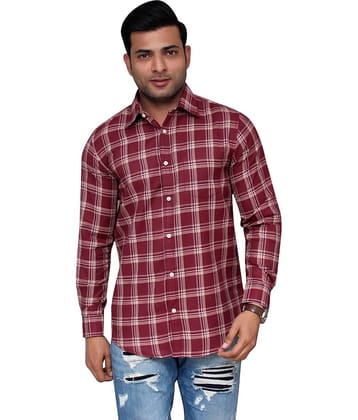Aish N Ridh Cotton Regular Fit Checks Men's Casual Shirt - Red ( Pack of 1 )
