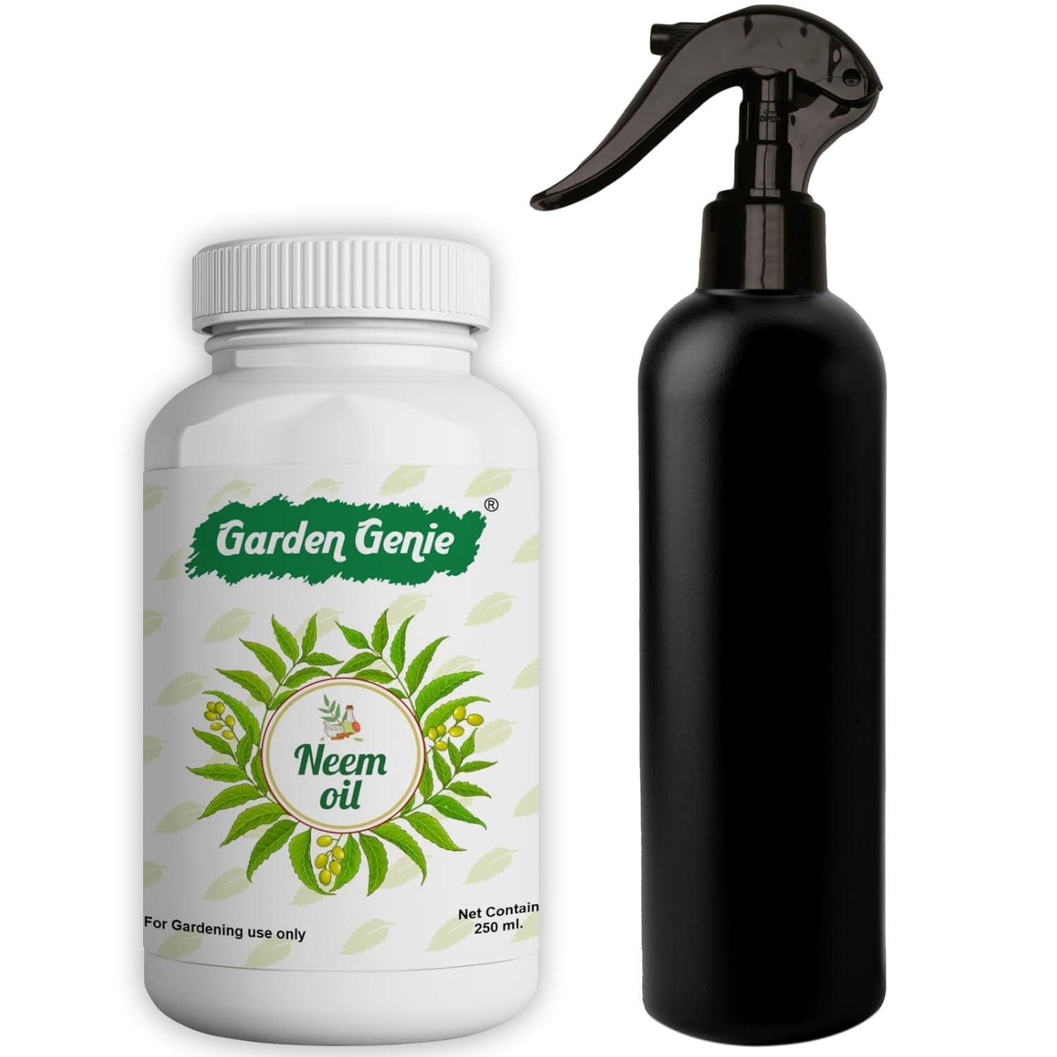 Garden Genie Neem Oil for Plants 250ml | Pure Organic Cold Pressed Water Soluble Concentrate, Makes up to 60 Litres of Ready to Use Spray