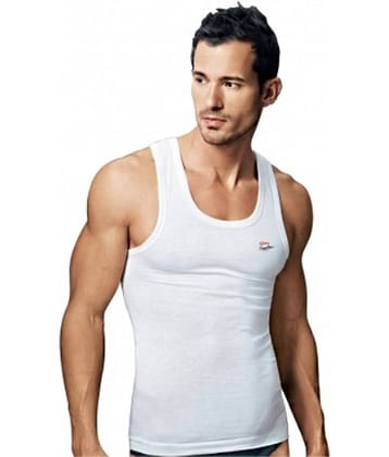 Rupa Frontline Premium White Sleeveless Vest - Pack Of 6