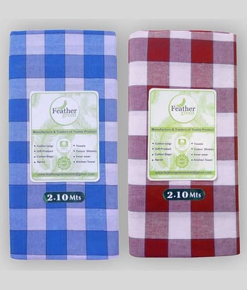 Feather Green Multi Lungi