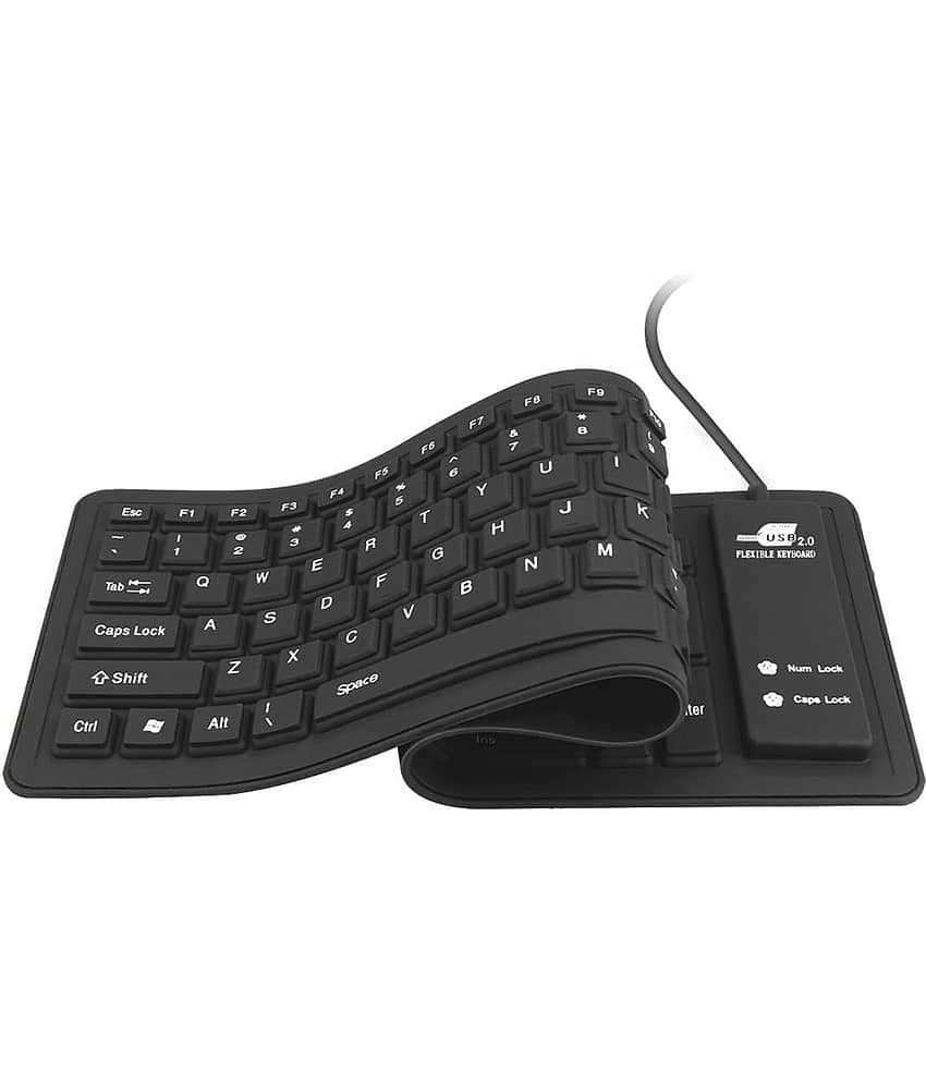 Bhavyta Black USB Wired Desktop Keyboard
