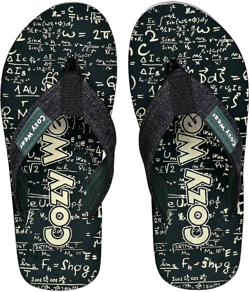 Cozy Wear - Green Men's Thong Flip Flop