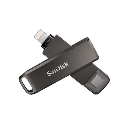 SanDisk 256GB iXpand Flash Drive Luxe for iPhone, iPad Pro, MAC Devices, Type-C Android Phone & Other Devices