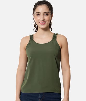 ALL WAYS YOU Women's Crepe Camisole Top ( Olive )