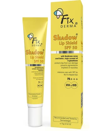 Fixderma Shadow SPF 50 Lip Shield, Lip Balm with SPF 50, Prevents Sun Damage, UVA & UVB, 15 gm
