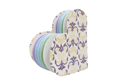 Diary Heart Shape Blue Flower 7 Inch