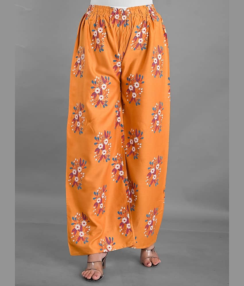 Apratim - Yellow Rayon Straight Women's Palazzos ( Pack of 1 )