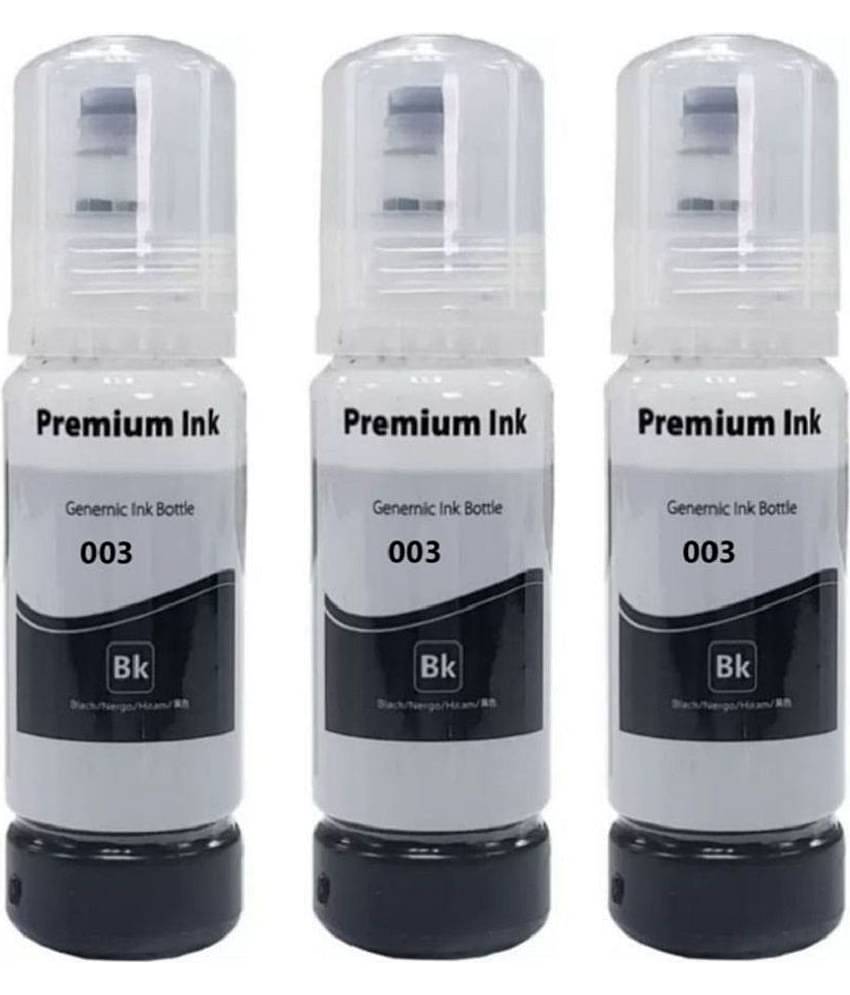 TEQUO 003 001 INK Black Pack of 3 Cartridge for L3110, L3100, L3101, L3115, L3116, L3150, L3151, L3152, L3156