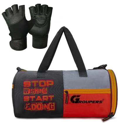 GROUPERS  Duffel Bag l Gym Bags l Gym Gloves Duffle Bags Travel