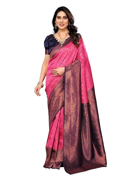 Kanjivaram Semi Silk Banarasi Saree
