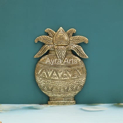 Brass Mangal Kalash Wall Hanging - 8 Inch Height Brass Mangal Kalash Wall Hanging - 8 Inch Height