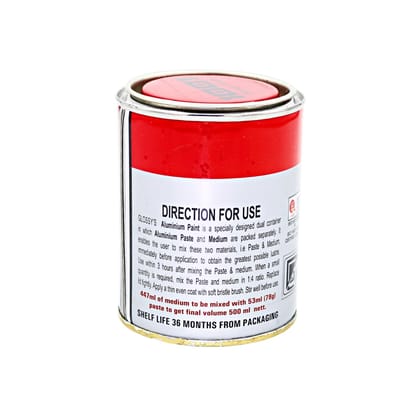 1001 Aluminium Paints Dual Container (Paste & Medium Separate) | For Metal Gates, Window, Sutter, Machinery, Woods, Air Cooler, MS Pole Etc.