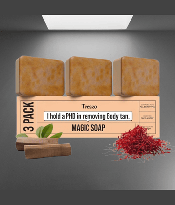 Treszo Beauty Gharr Magic Soap for tan removal Soap for All Skin Type ( Pack of 3 )