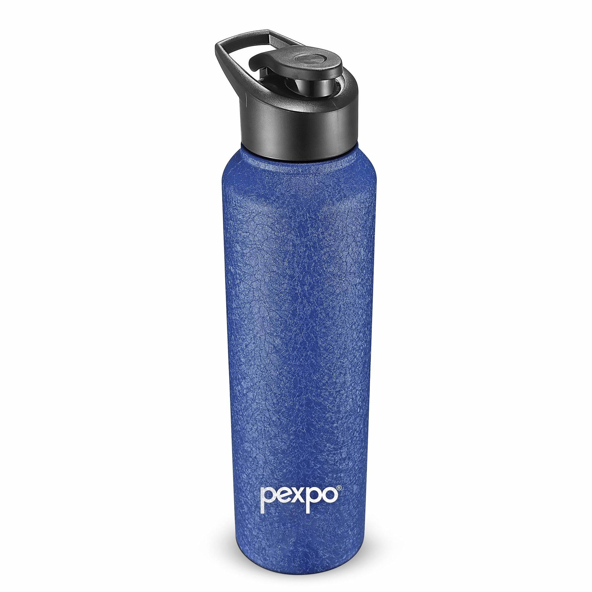 PEXPO Stainless Steel Sports/Fridge Water Bottle, 750 ml, Blue, Chromo | Eco-Friendly & Leak-Proof Water Bottle (Pack of 1)