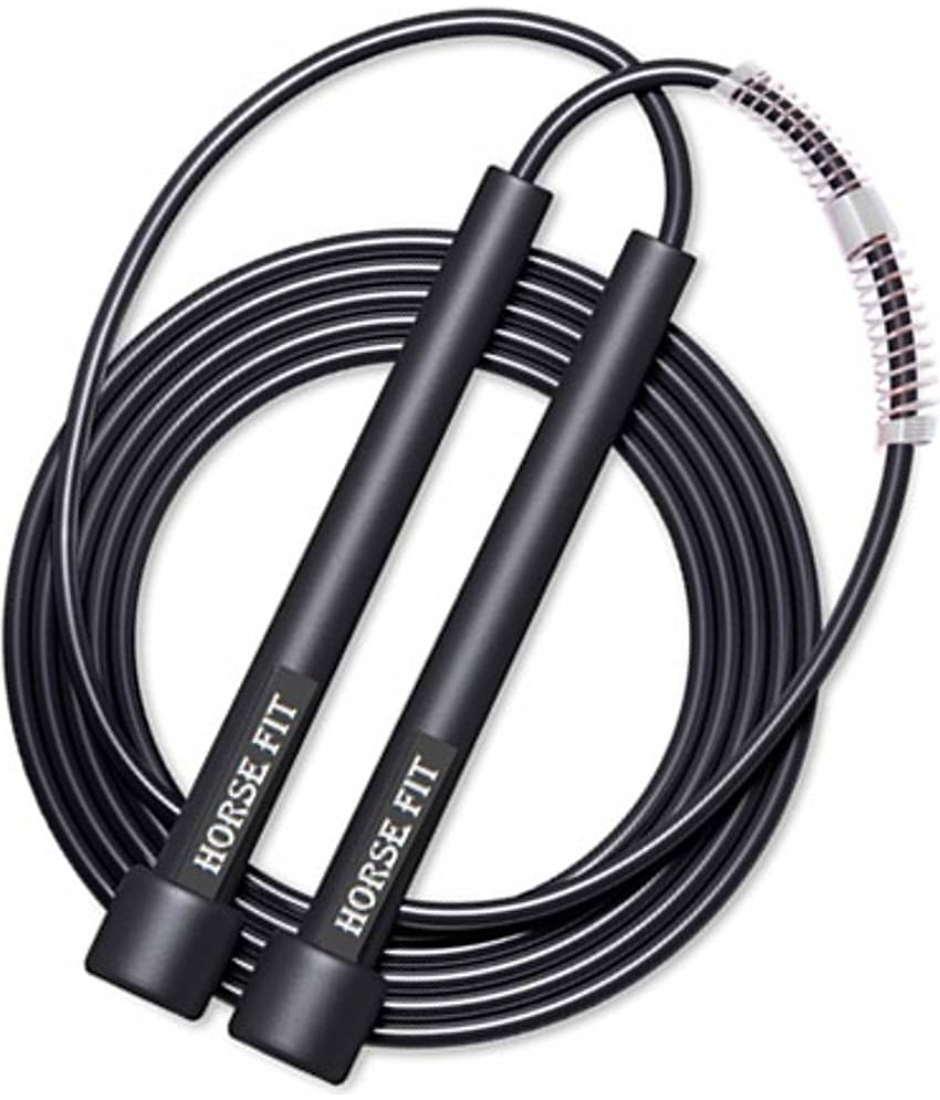 HORSE FIT Skipping Rope, Jump Skipping Rope for Men, Women, Weight Loss, Kids, Girls, Children, Adult - Best in Fitness, Sports, Exercise, Home Gym