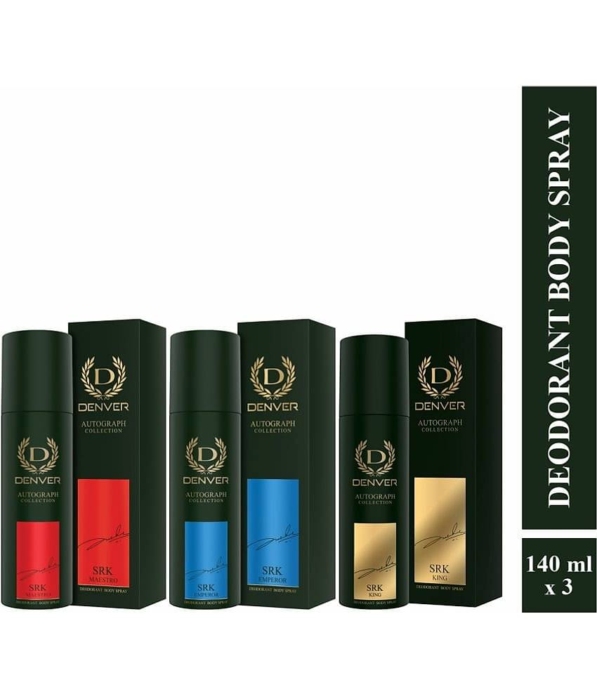 Denver - King , Emperor & Mastero Deodorant Spray for Men 140ML Eacj ( Pack of 3 )