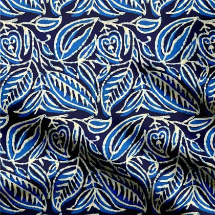 Paisley indigo 1-Crepe