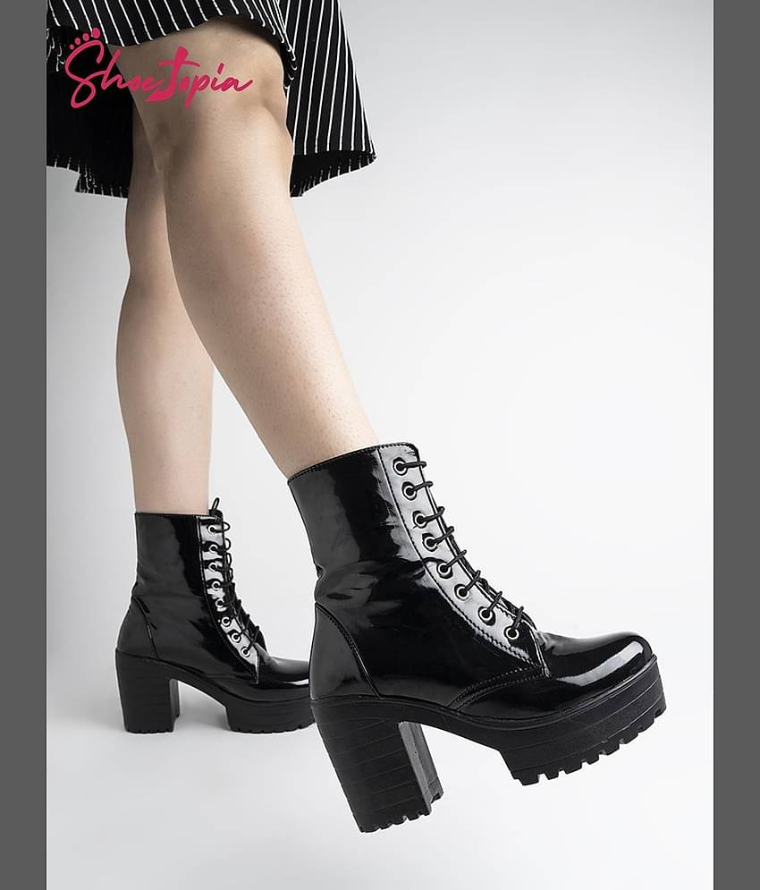 Shoetopia - Black Women's Ankle Length Boots