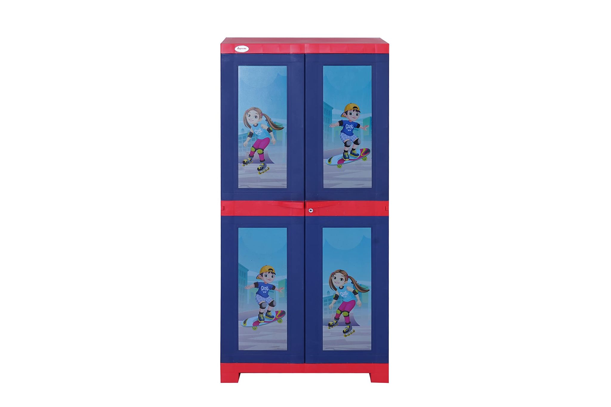 Supreme Furniture Kidz Multipurpose Dust and Waterproof Doors with Shelf Virgin Plastic Cupboard/Cabinet for Home, Living Room, Kids