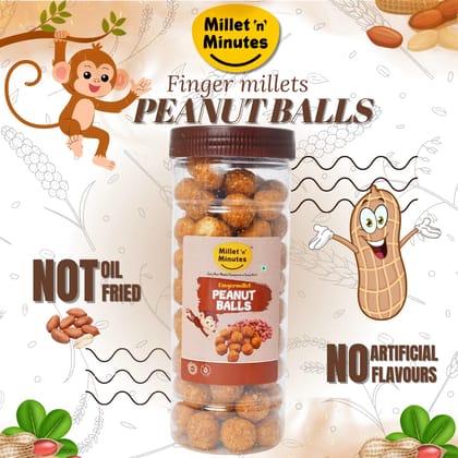 Finger Millet Peanut Balls – Wholesome and Nutritious Snack Made with Foxtail Millets, Jaggery, and Peanuts – Rich in Fiber and Natural Energy – Pack of 2