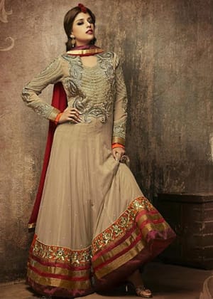 Georgette  Only Gown Embroidery