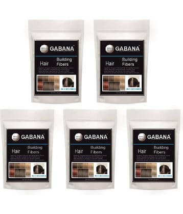 GABANA Hair Building Fiber for Men & Women 25 gm Pack of 5