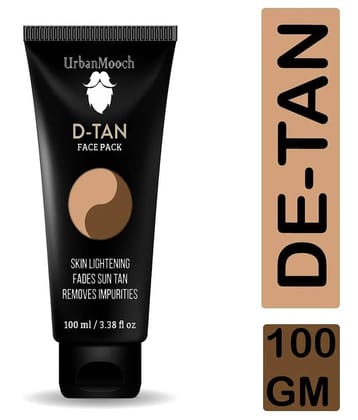 UrbanMooch D-Tan Face Pack for Tan Removal & Skin Brightness & Glowing Cleanser 100 g