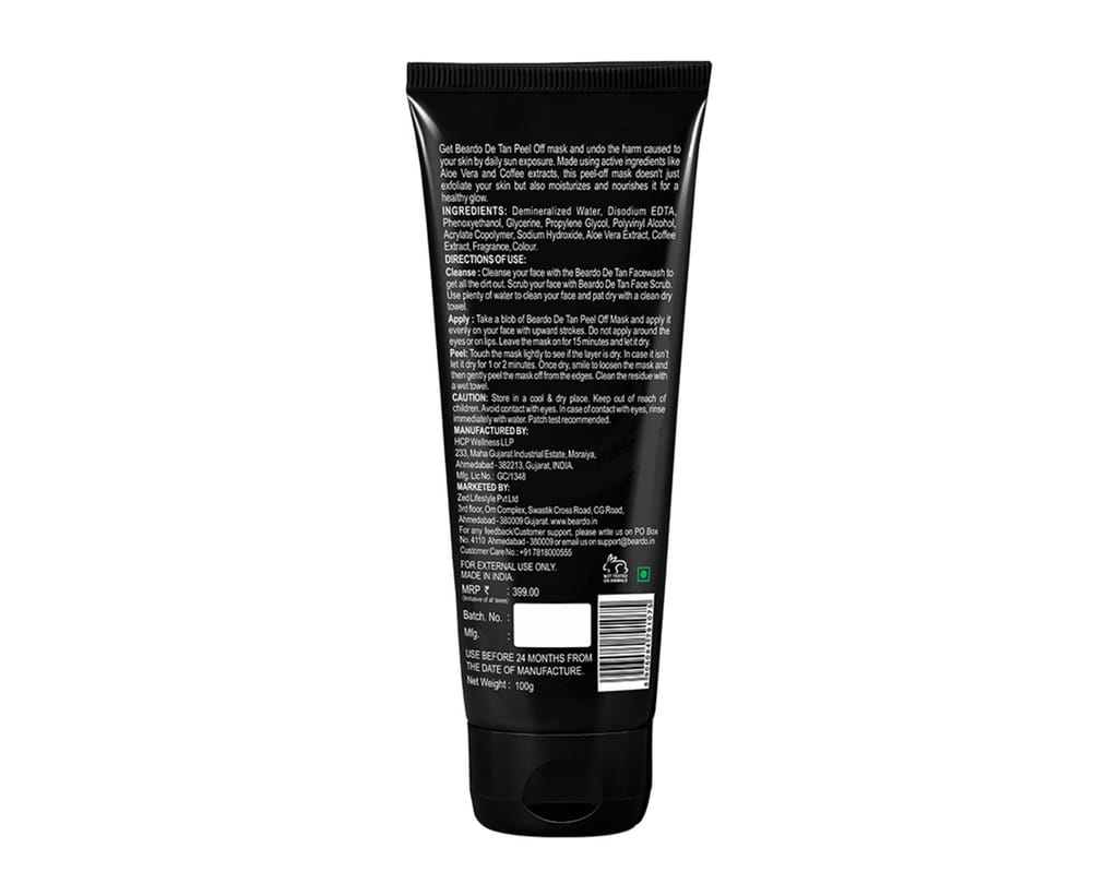 Beardo Ultraglow Facewash & De-Tan Peel Off Mask Combo