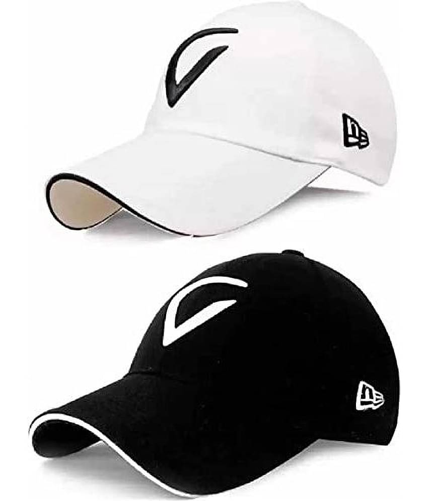 Alamos Pack of 2 Cotton Men's Cap ( Black )