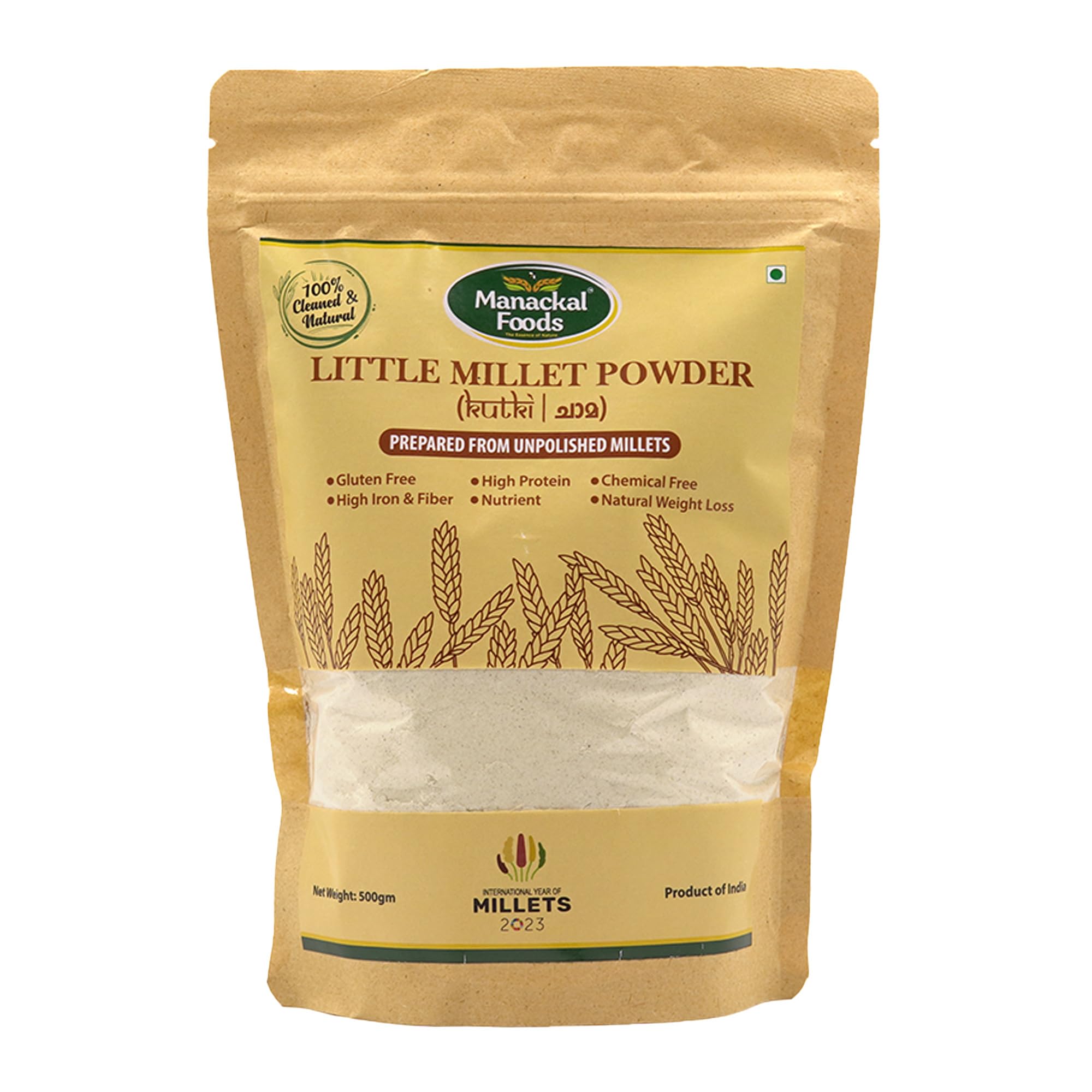 Little Millet Powder | Natural & Stone-Ground | Gluten-Free Healthy Flour | No Preservatives (500g)