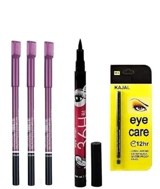 Elecsera Waterproof Eyeliner Black Eye Care Kajal with Sketch Pen Eyeliner 2.5 g (Black) - Makeup - Eyes | Buy online on ZillyBuy
