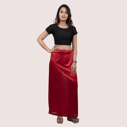 Women's Glimmering silk Stretchable Underskirt for Sarees
