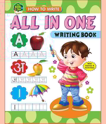 All In One Writing Book With Games And Activities(English,Hindi,Maths)