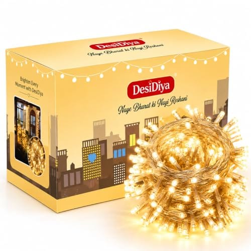 DesiDiya 35 Feet Long LED Power Pixel Serial String Light, 360 Degree Light in Bulb | Copper Led Pixel String