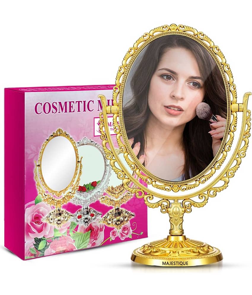 MAJESTIQUE Dual Sided Oval Compact Mirror