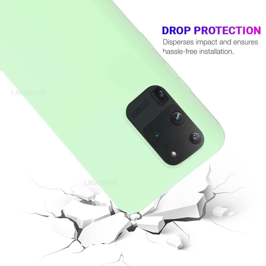 LIRAMARK Liquid Silicone Soft Back Cover Case for Samsung Galaxy S20 Ultra / S20 Ultra 5G
