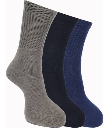 Force NXT Cotton Blend Men's Solid Multicolor Full Length Socks ( Pack of 3 )