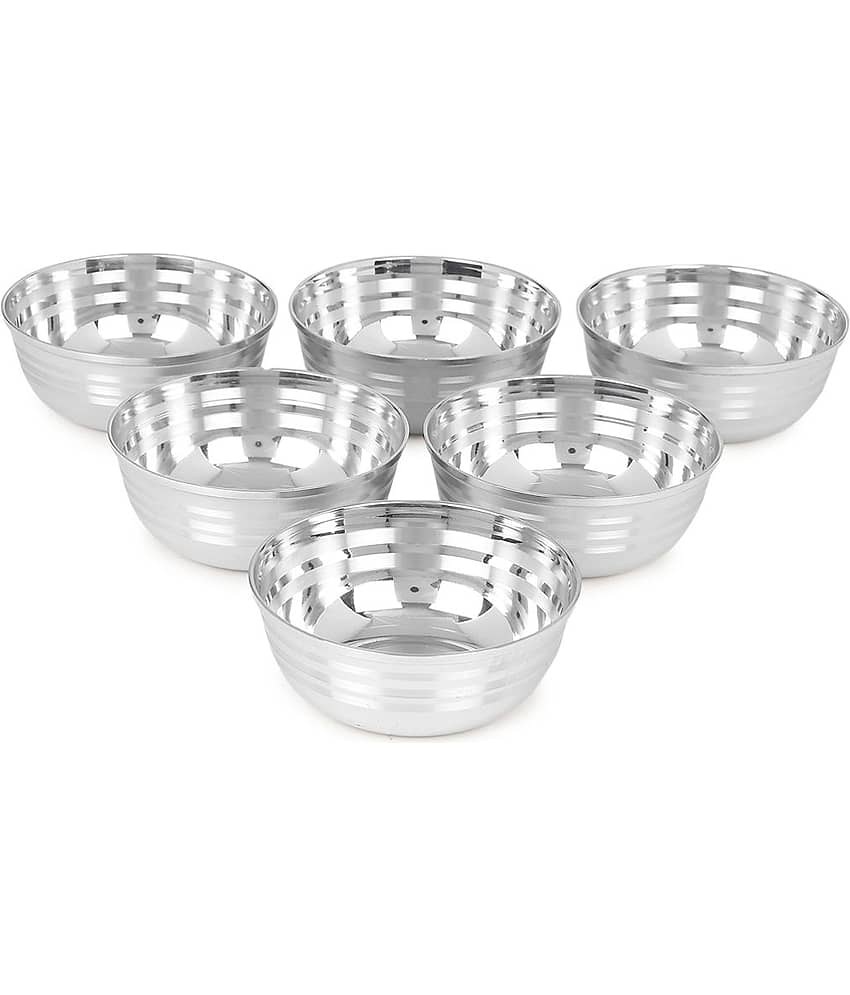 Dynore - Soup Bowl Stainless Steel Snacks Bowl 220 mL ( Set of 6 )