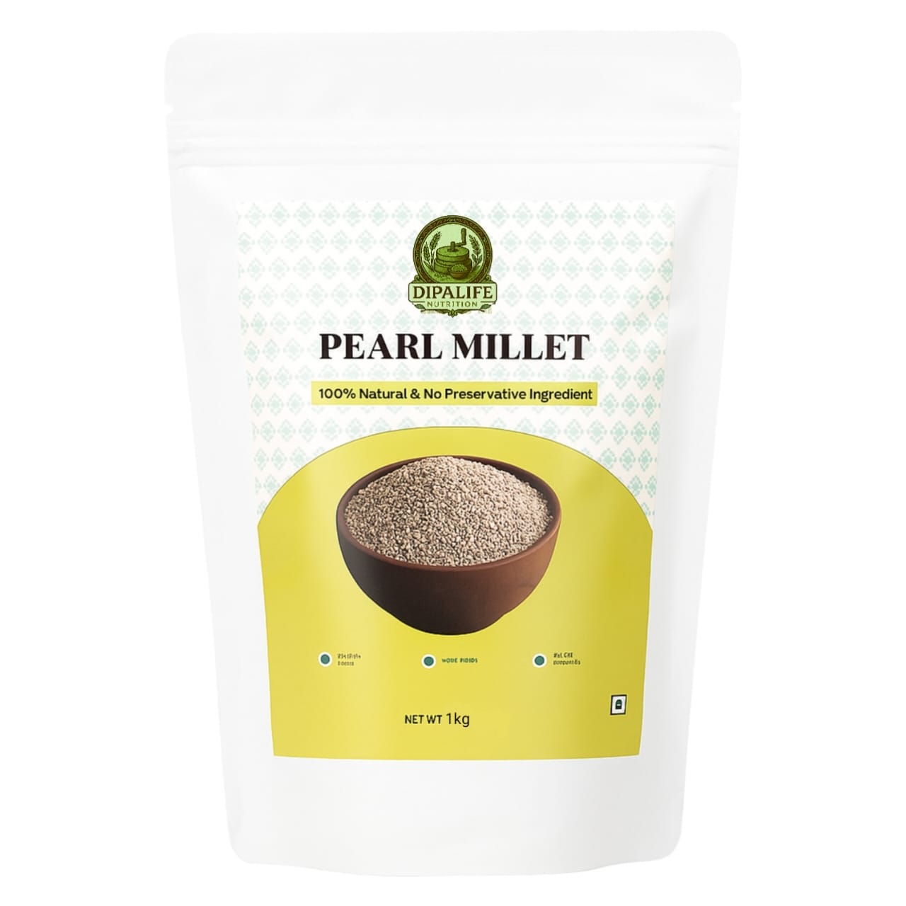 Dipalife Nutrition Premium Quality Pearl Millet  No Preservatives | 100% Natural | Hygienic - 1kg