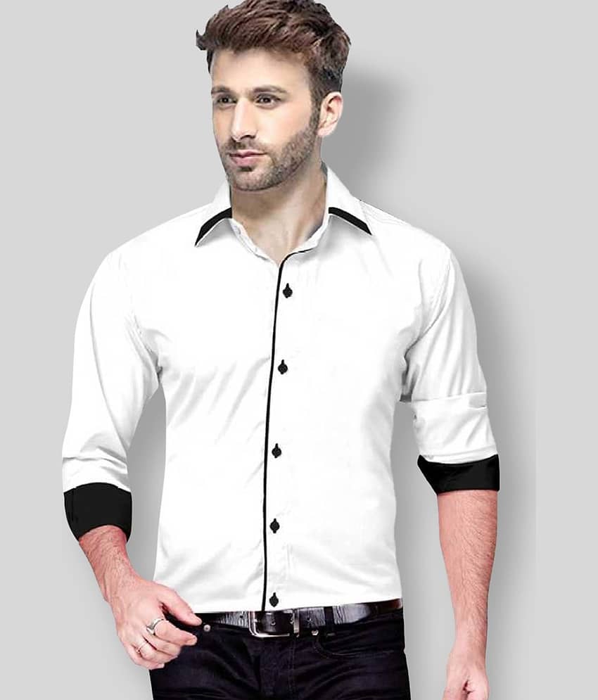 P&V CREATIONS - Blue Cotton Slim Fit Men's Casual Shirt (Pack of 1 )